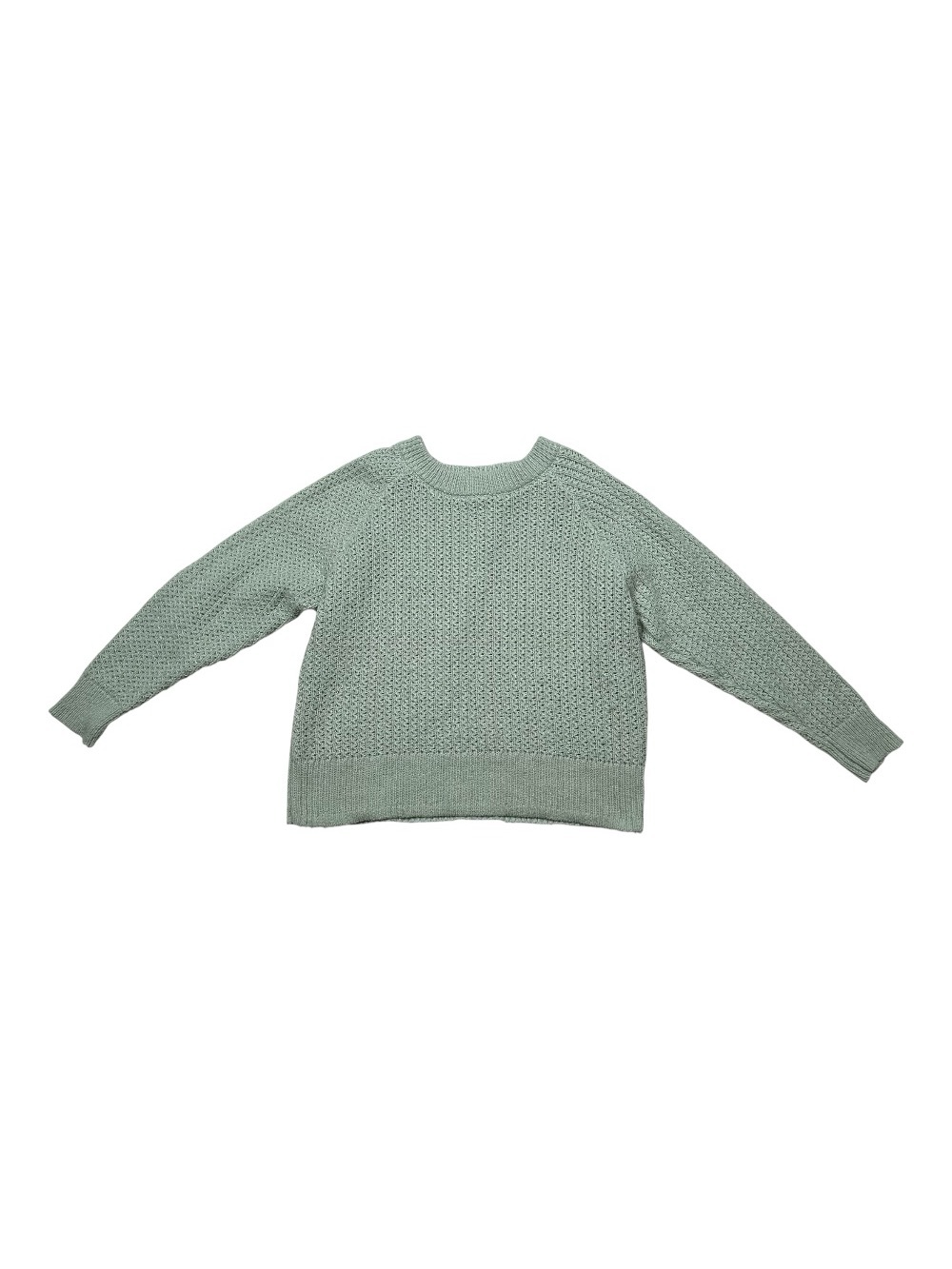 Maurices Mint Green Waffle Knit Crewneck Sweater Coastal Cottagecore Casual